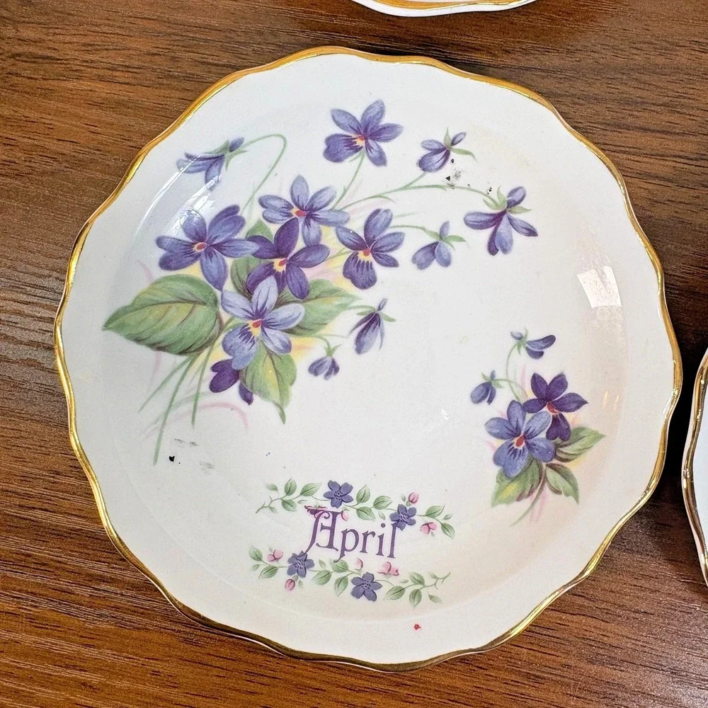 Regency Butchart Gardens Fine Bone China Floral Plates 4.5